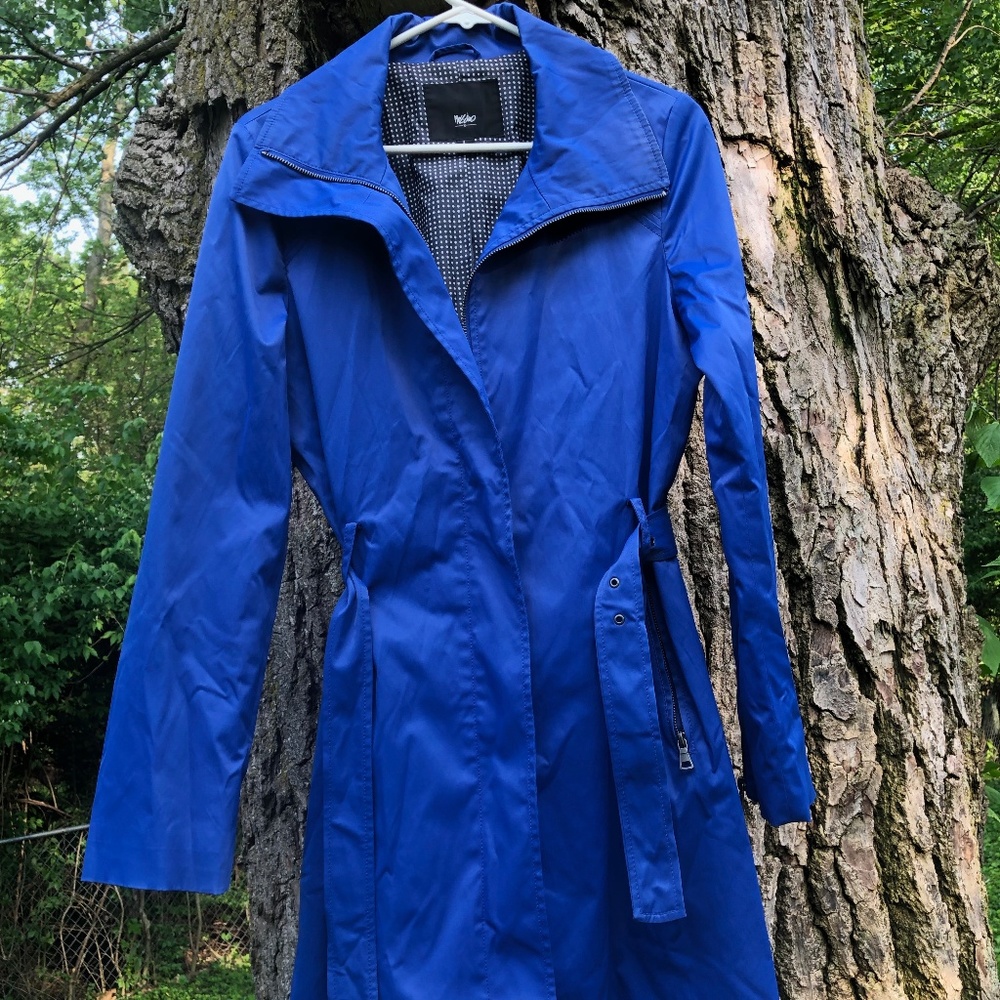 (DISCONTINUED) Mossimio Trench Raincoat in Blue
